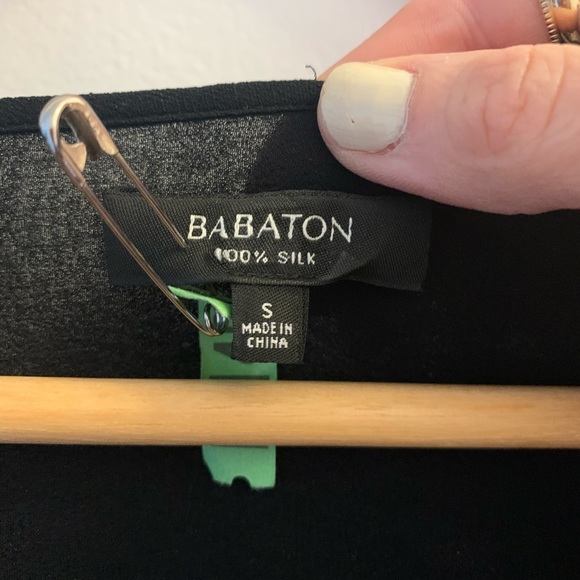 Aritzia 100% Silk Black Babaton Blouse S - Picture 3 of 7